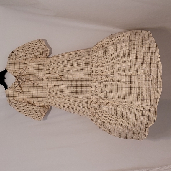 ENGLISH Factory Brown Plaid Babydoll Dress - Picture 9 of 11